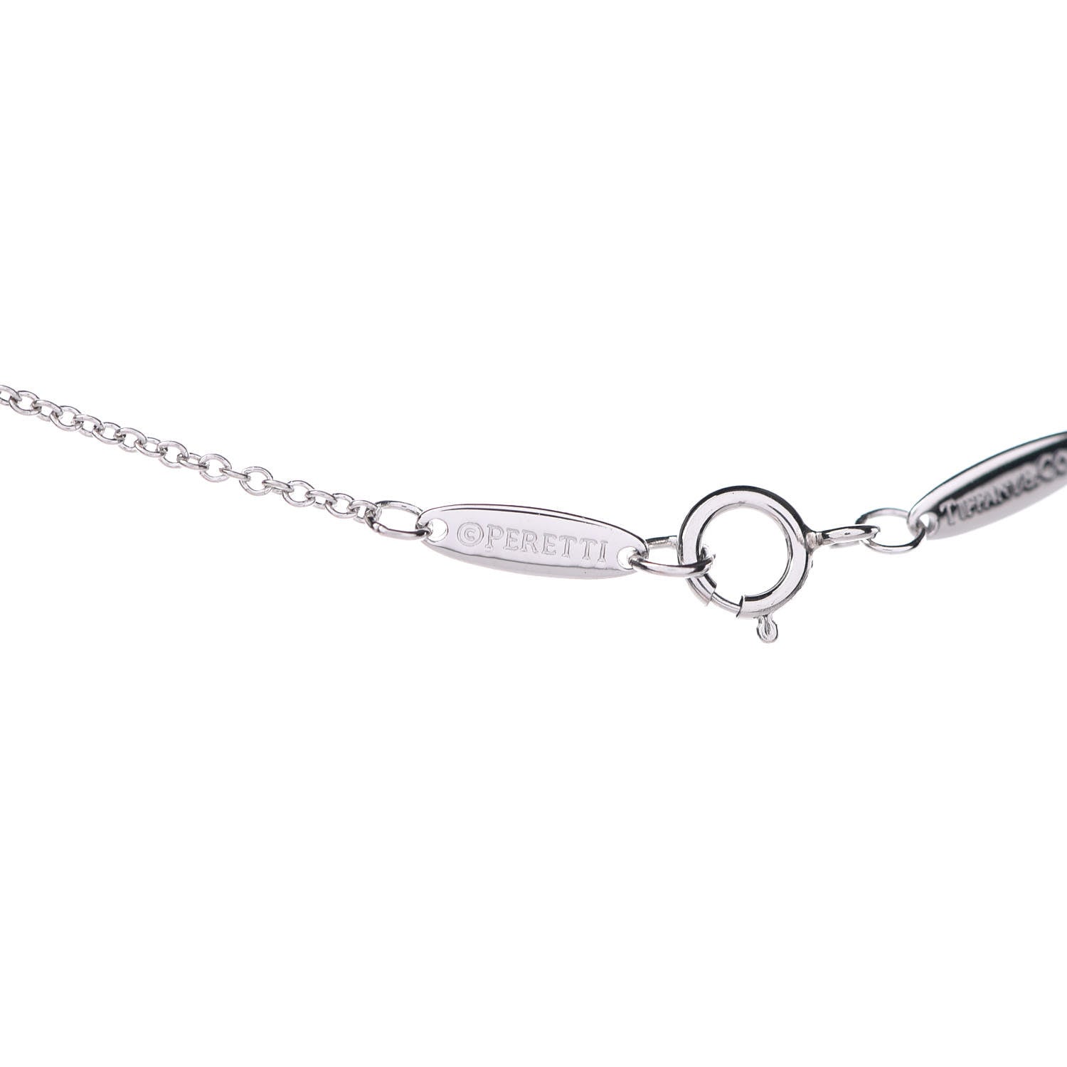 Tiffany Platinum Diamond .43ct Elsa Peretti Diamonds by the Yard Pendant Necklace 7 of 8