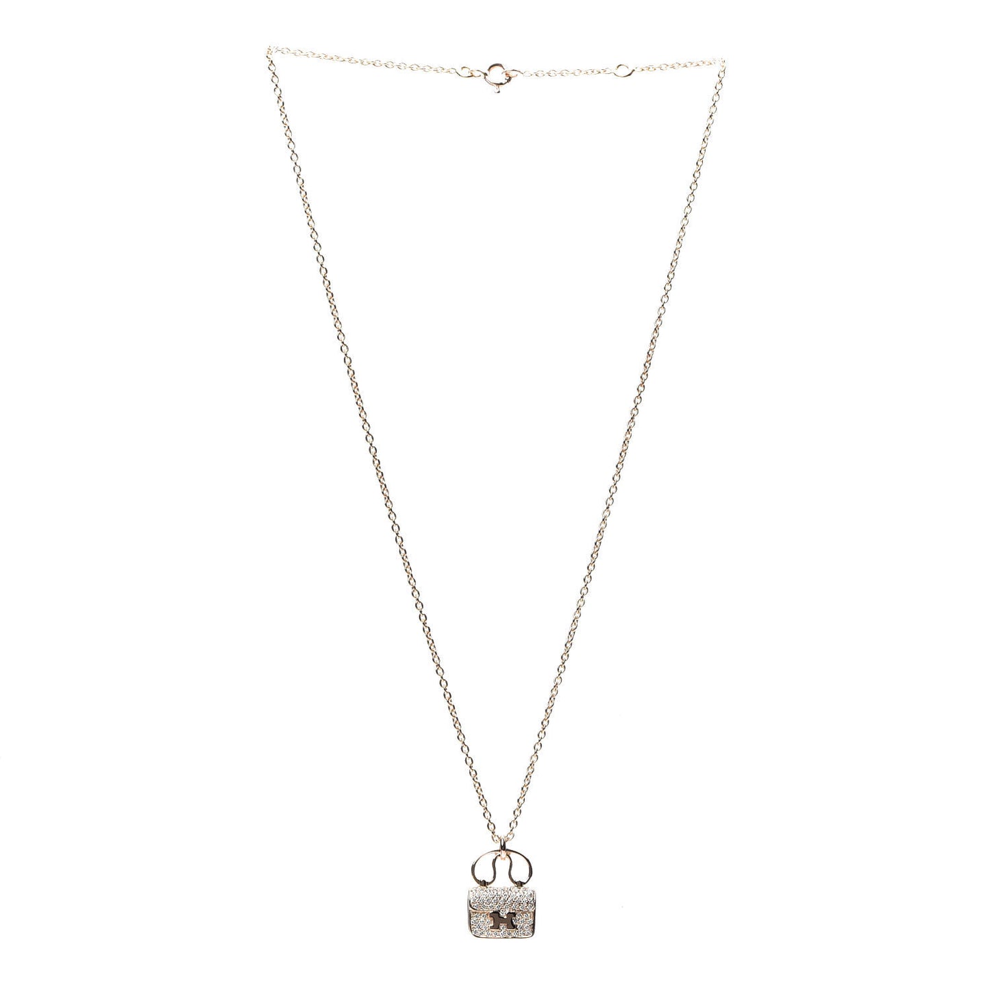 18K Rose Gold Diamond Constance Amulette Pendant Necklace