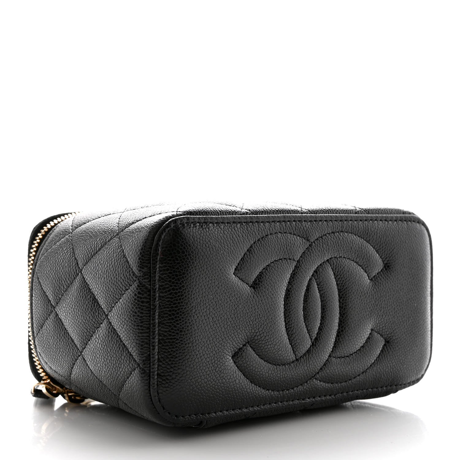 Chanel Caviar Quilted Small Vanity Case With Chain Black 4 of 11