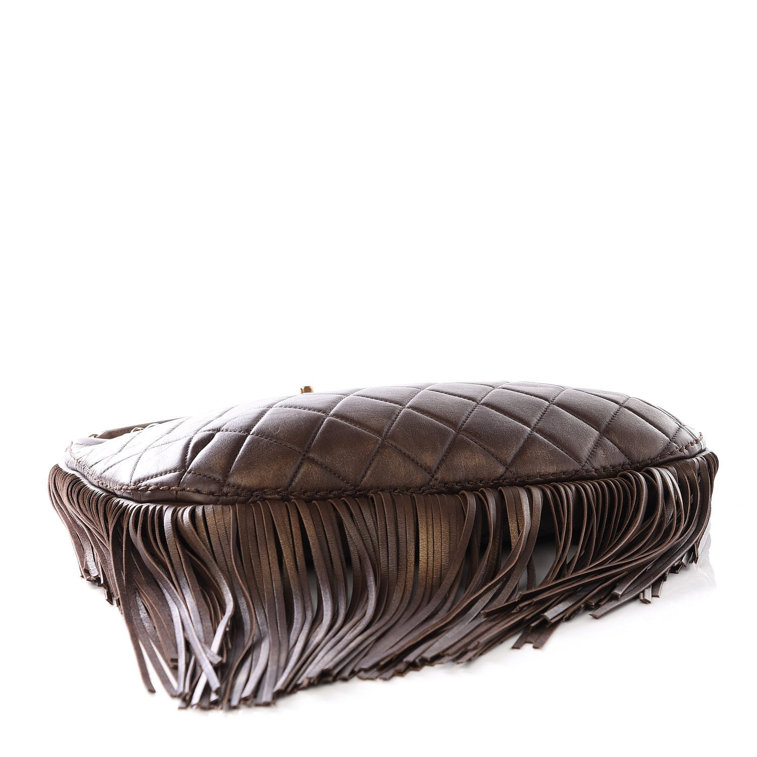 Chanel Calfskin Quilted Into The Fringe Hobo Brown 3 of 10