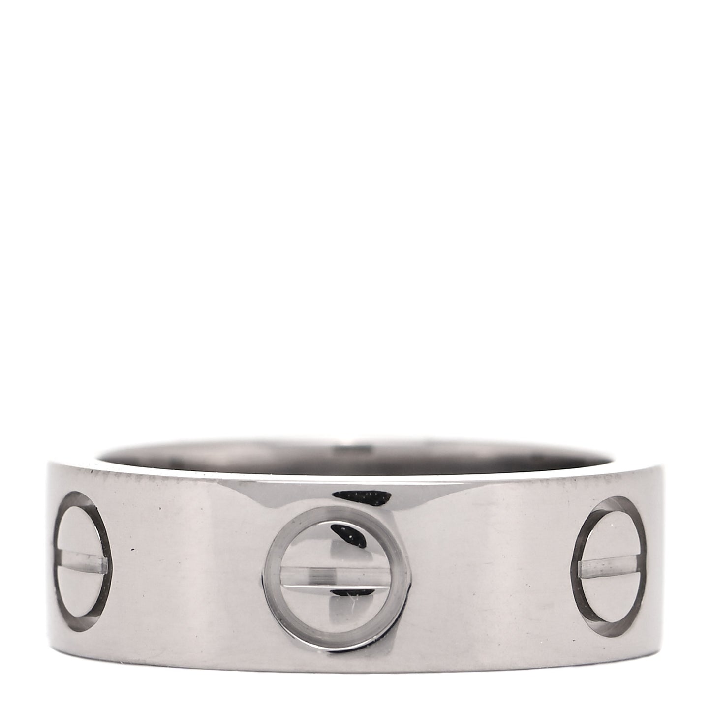 18K White Gold 5.5mm LOVE Ring 46 3.75