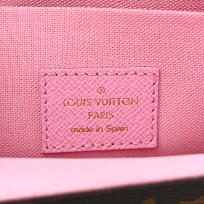 Louis Vuitton Monogram 2022 Christmas Animation Paris Pochette Felicie Chain Wallet Pink 7 of 10