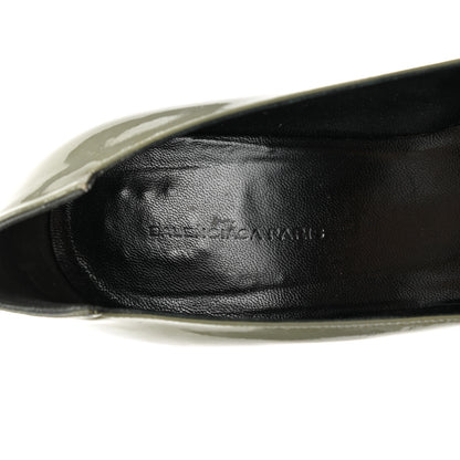Balenciaga Patent Pointed Toe Pumps 38 Grey 7 of 11