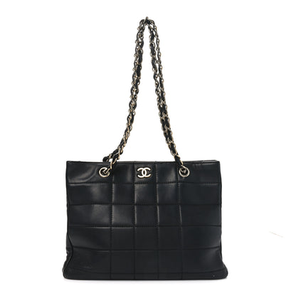 Chanel Calfskin Stitched Chocolate Bar Shopping Tote Black 1 of 11