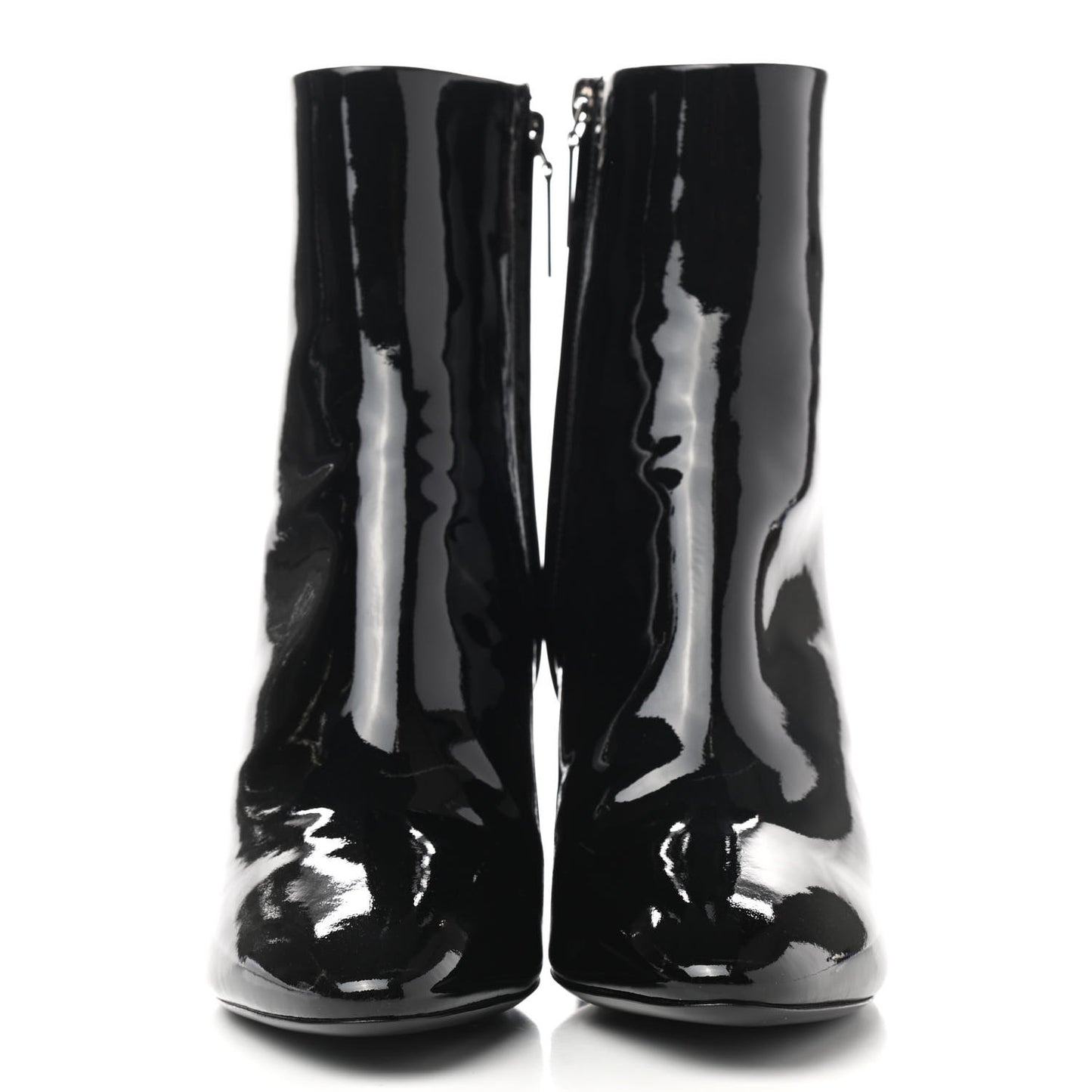 Patent Loulou Ankle Zip Boot 37.5 Black