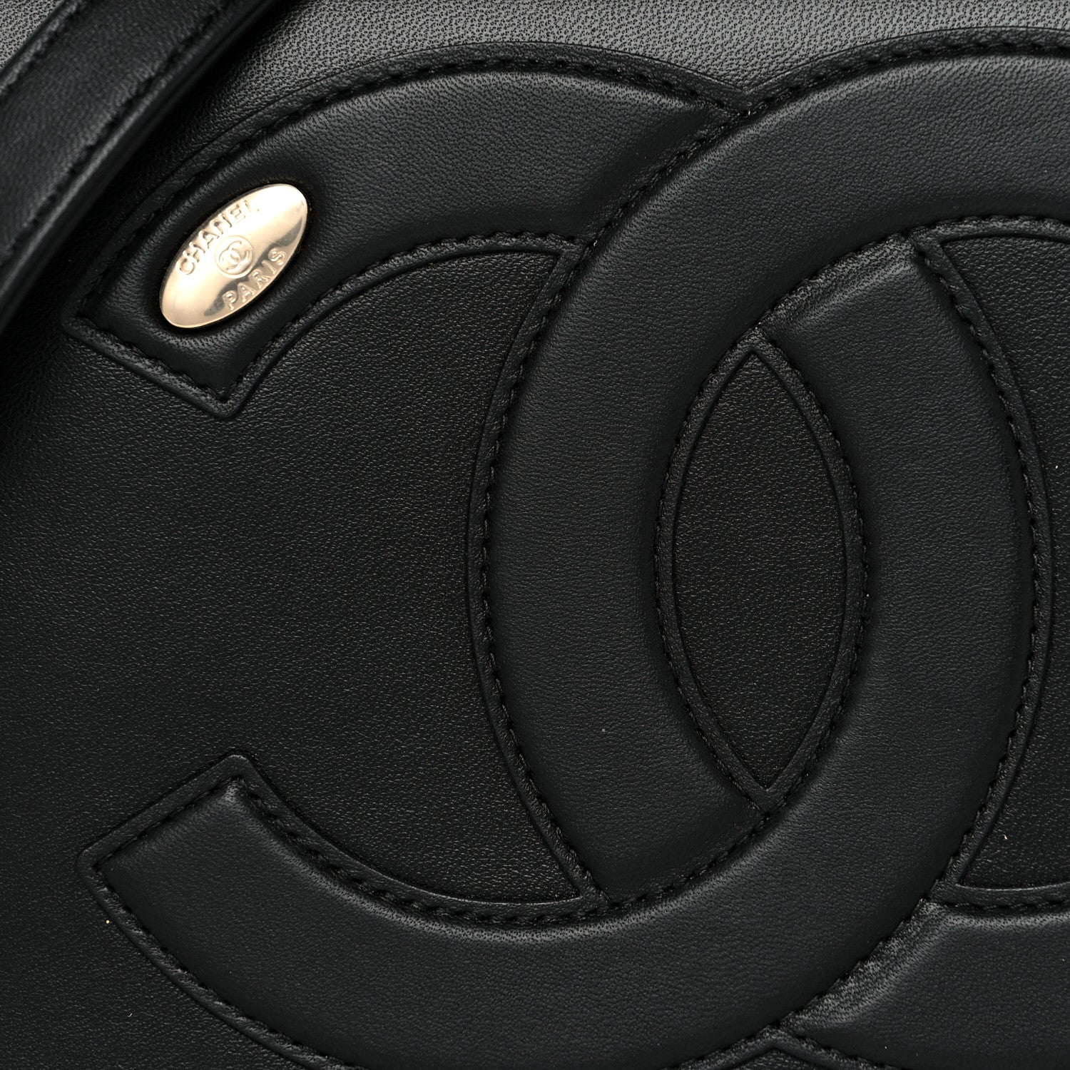 Chanel Lambskin CC Mania Flap Bag Black 8 of 10