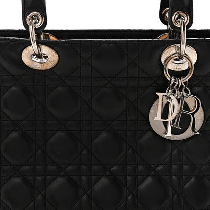 Christian Dior Lambskin Cannage Medium Lady Dior Black 14 of 27