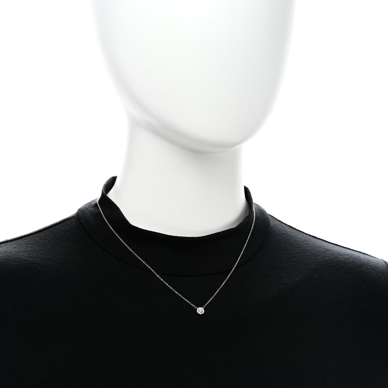 Tiffany Platinum Diamond .22ct Soleste Pendant 2 of 5