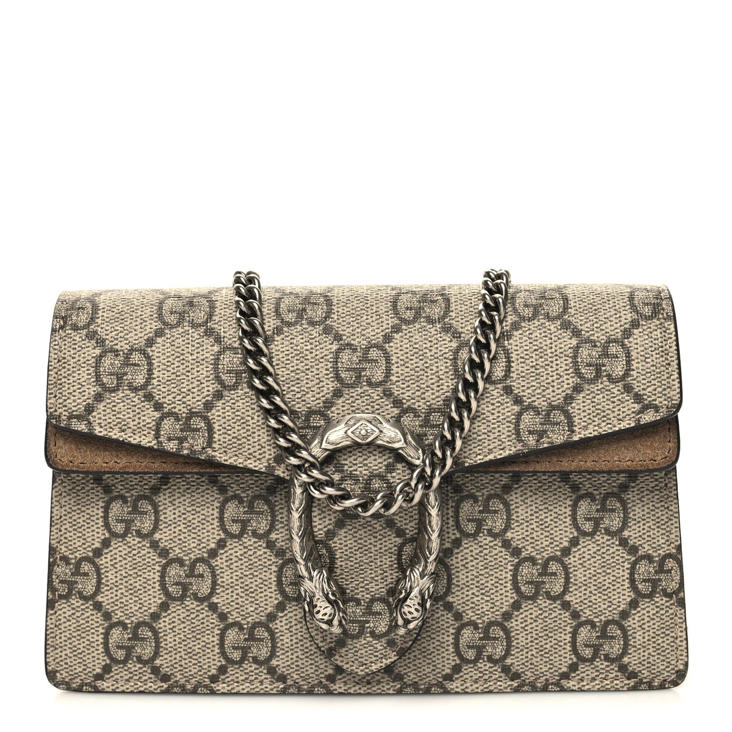 GG Supreme Monogram Super Mini Dionysus Shoulder Bag Taupe