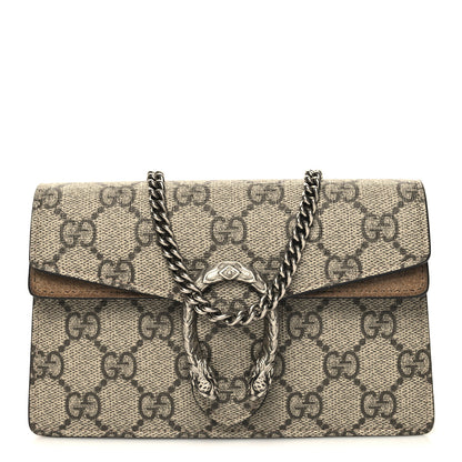 Gucci GG Supreme Monogram Super Mini Dionysus Shoulder Bag Taupe 1 of 10