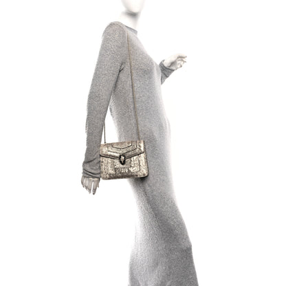 Bulgari Metallic Karung Serpenti Forever Top Handle Gold 2 of 9