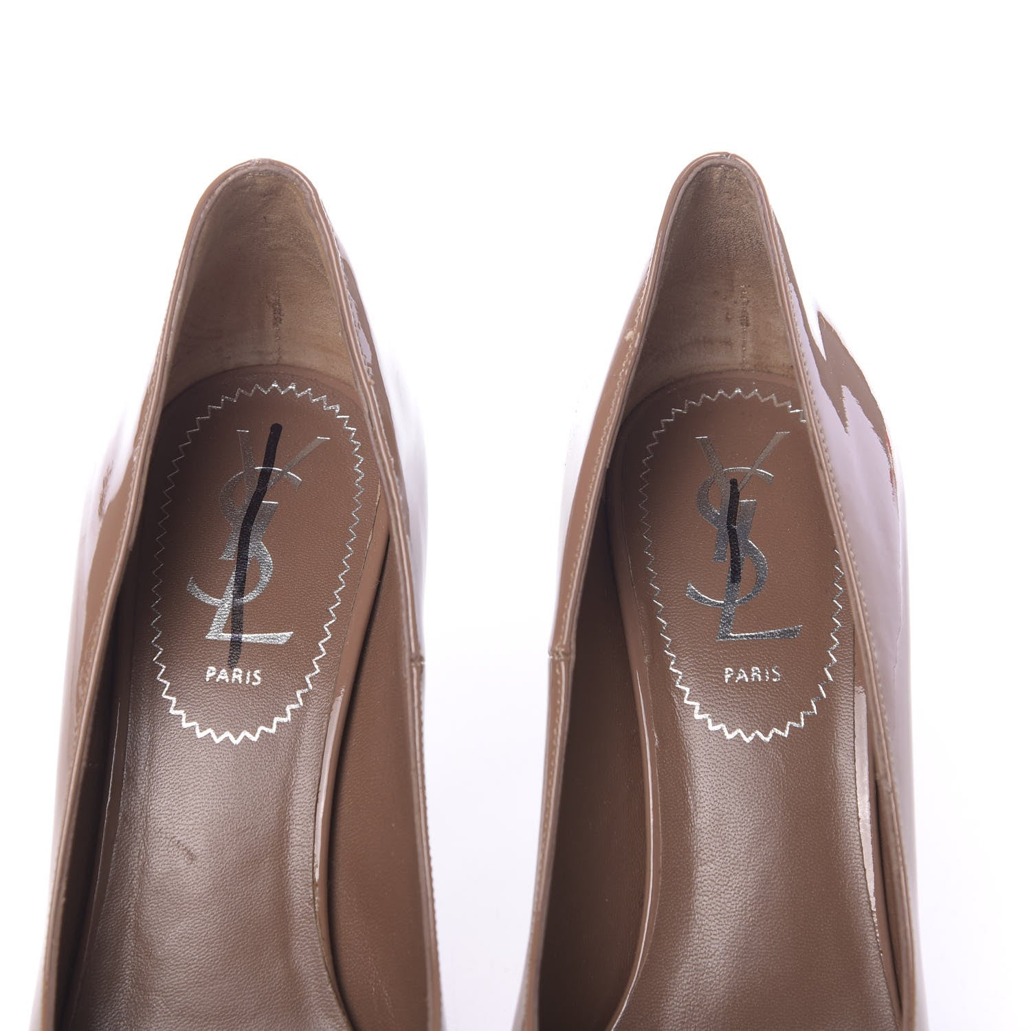 Saint Laurent Patent Tribtoo 80 Platform Pump 35 Soft Nude 9 of 10