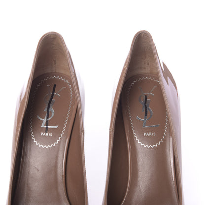 Saint Laurent Patent Tribtoo 80 Platform Pump 35 Soft Nude 9 of 10