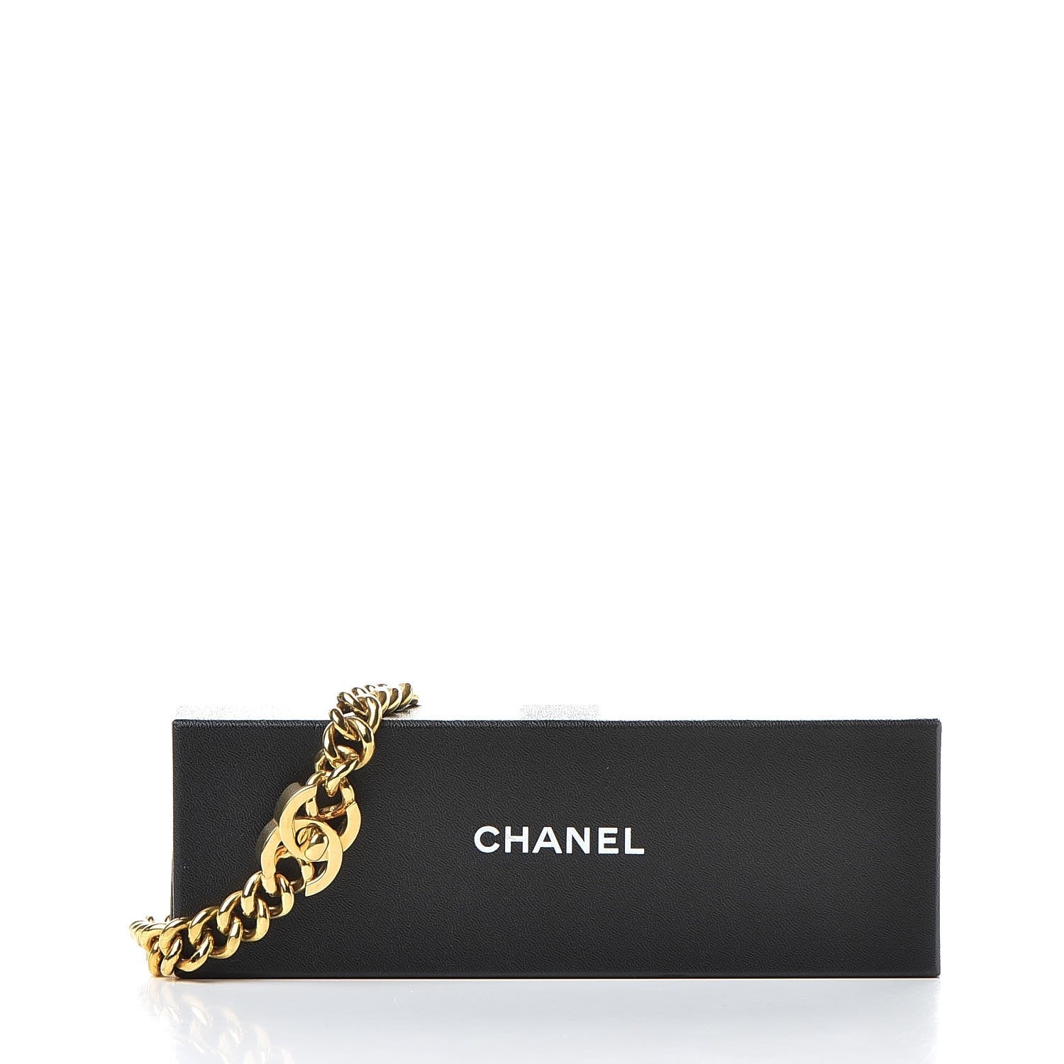 Chanel Chain Link CC Turn Lock Choker Necklace Gold 6 of 6