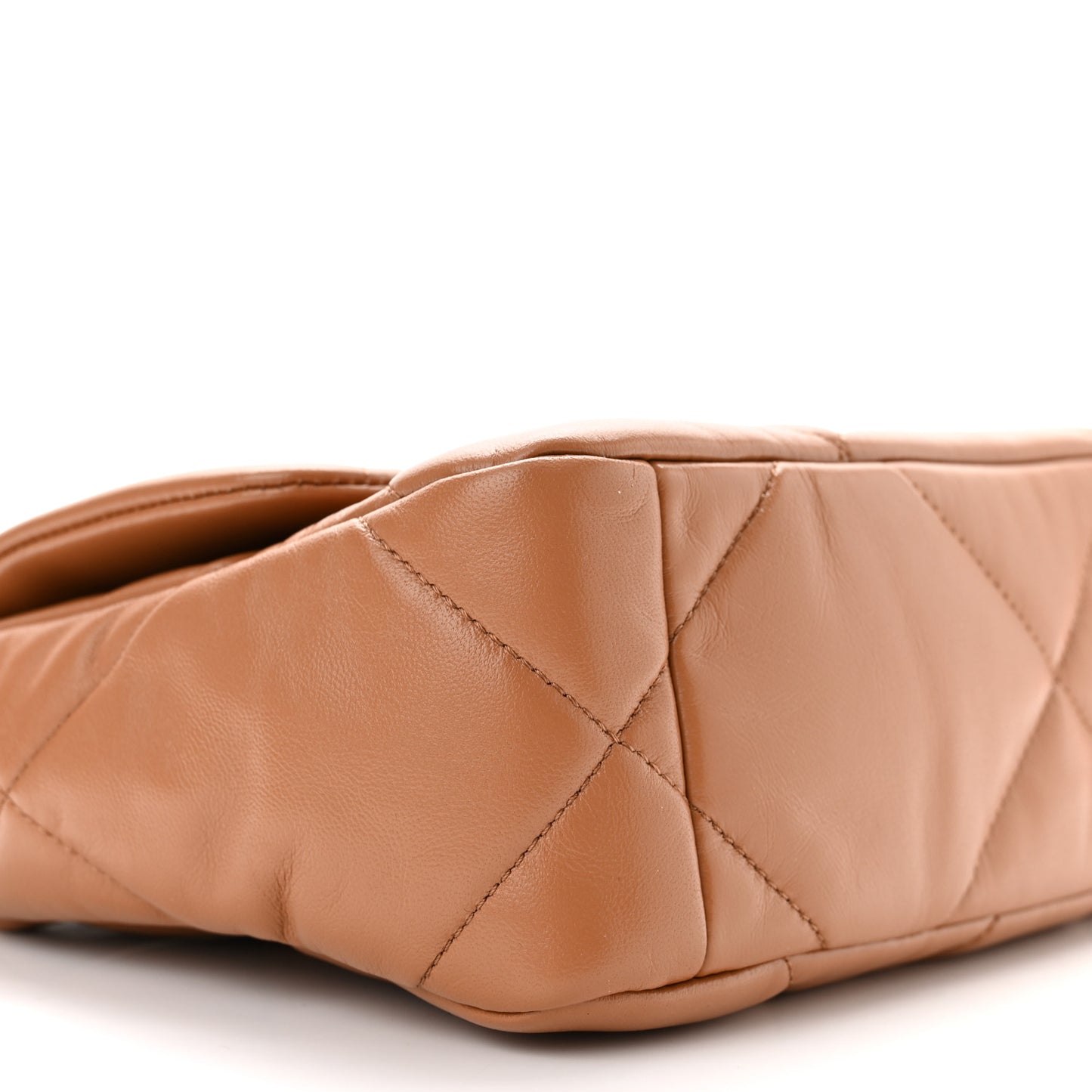 Lambskin Quilted Medium Chanel 19 Flap Brown