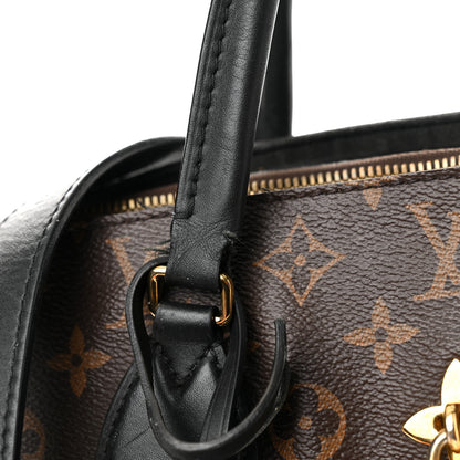 Louis Vuitton Monogram Flower Zipped Tote MM Black 22 of 22