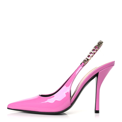 Gucci Patent Signoria Slingback Pumps 36.5 Pink 1 of 9