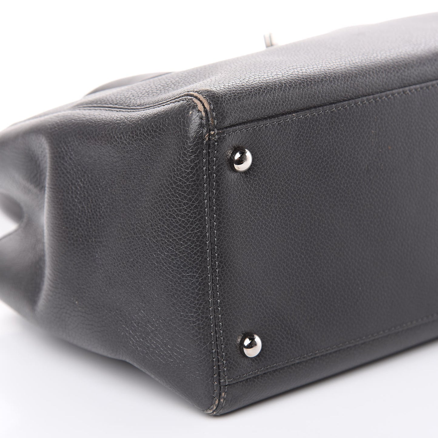 Calfskin Small Cerf Executive Shopper Tote Grey