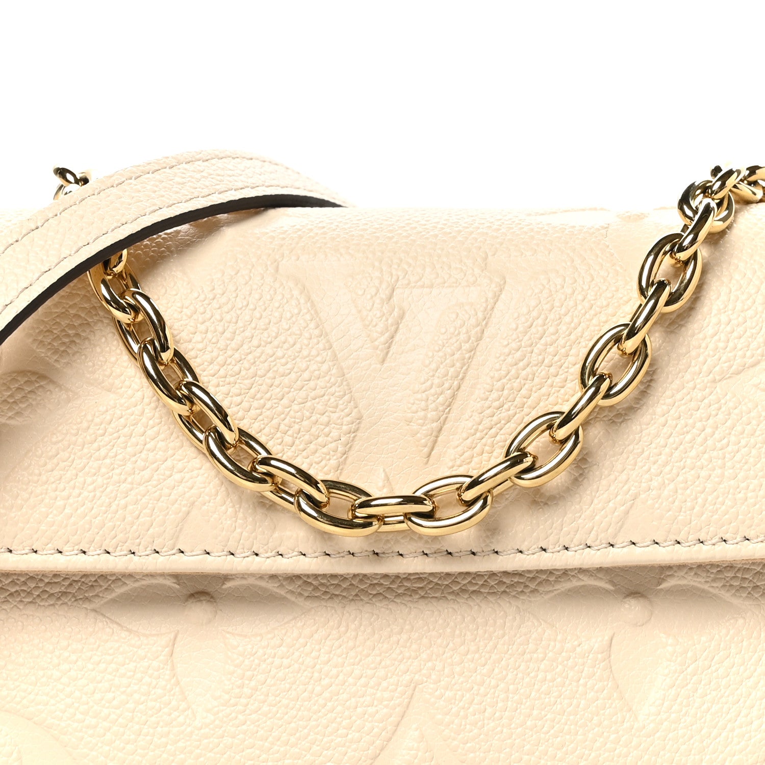 Louis Vuitton Empreinte Monogram Giant Ivy Wallet On Chain Cream 7 of 9