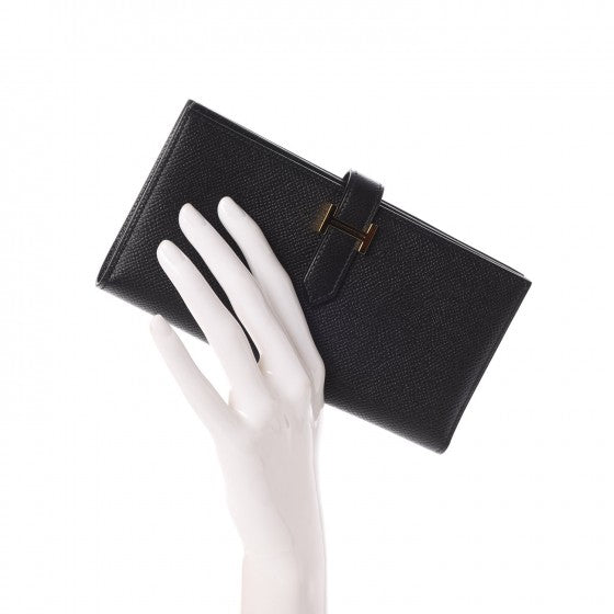 Hermes Epsom Bearn Gusset Wallet Black 2 of 8