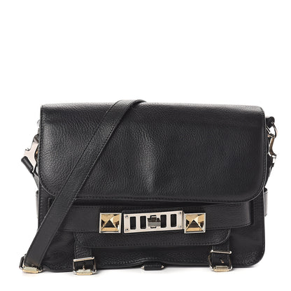 Proenza Schouler Pebbled Calfskin PS11 Classic Shoulder Bag Black 1 of 8