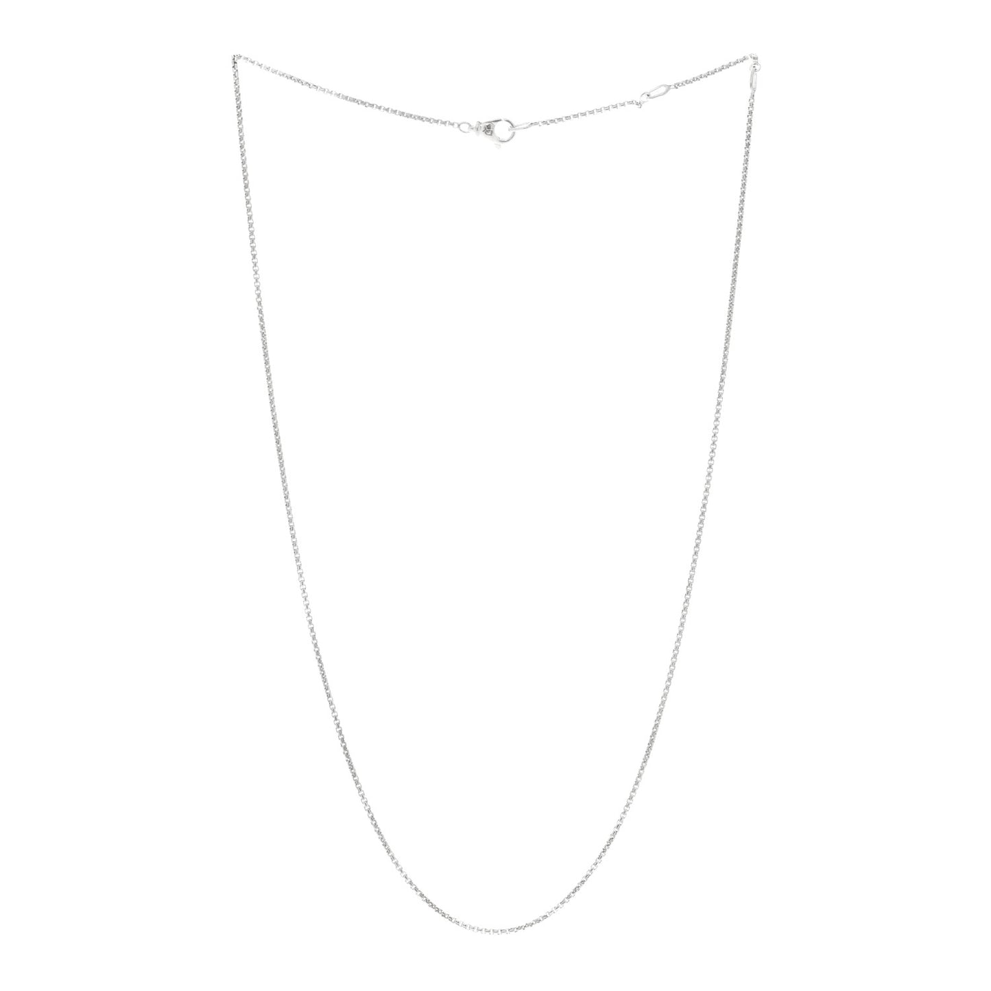 Sterling Silver 1.7mm Baby Box Chain Necklace 18"