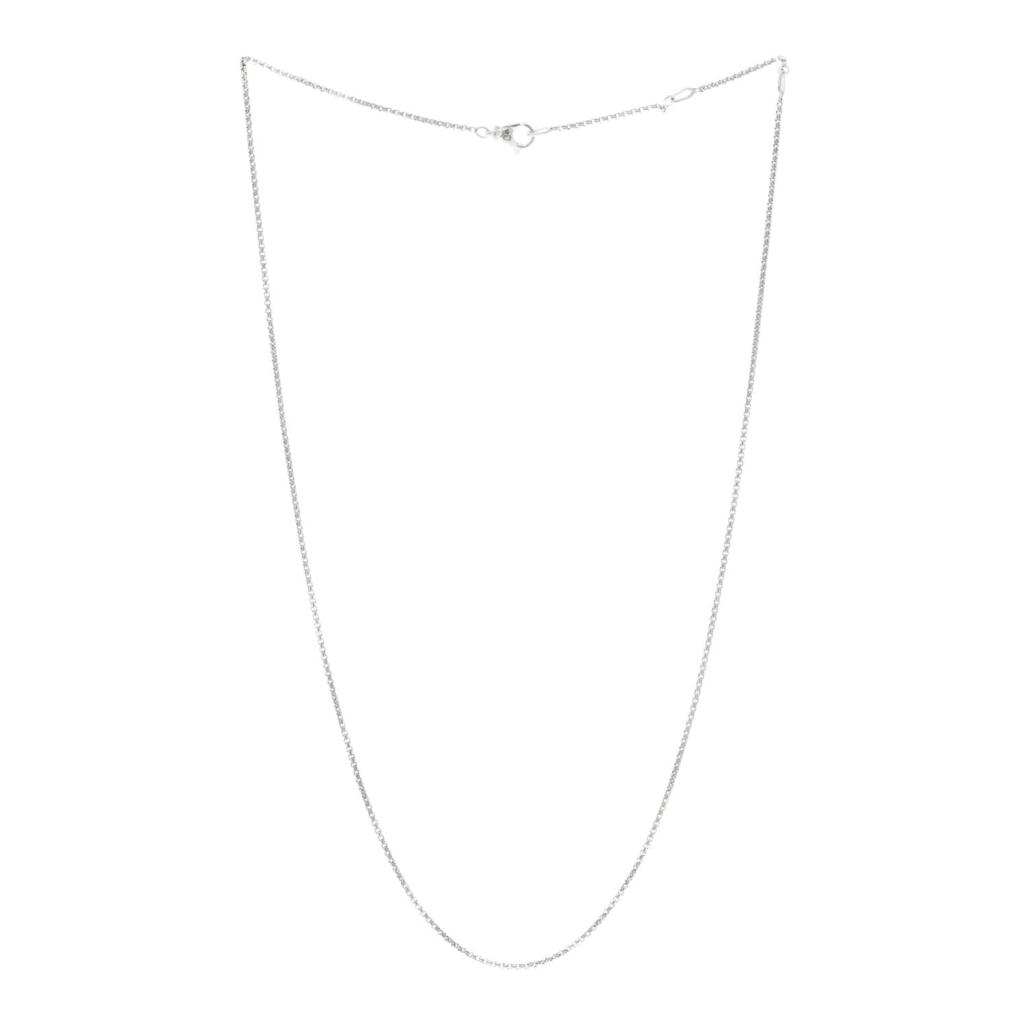 David Yurman Sterling Silver 1.7mm Baby Box Chain Necklace 18" 2 of 5
