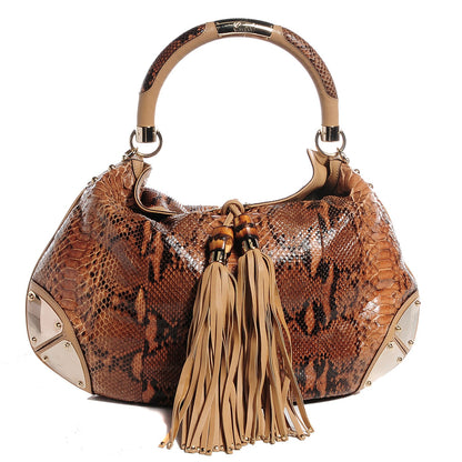 Gucci Python Large Indy Top Handle Hobo 1 of 9