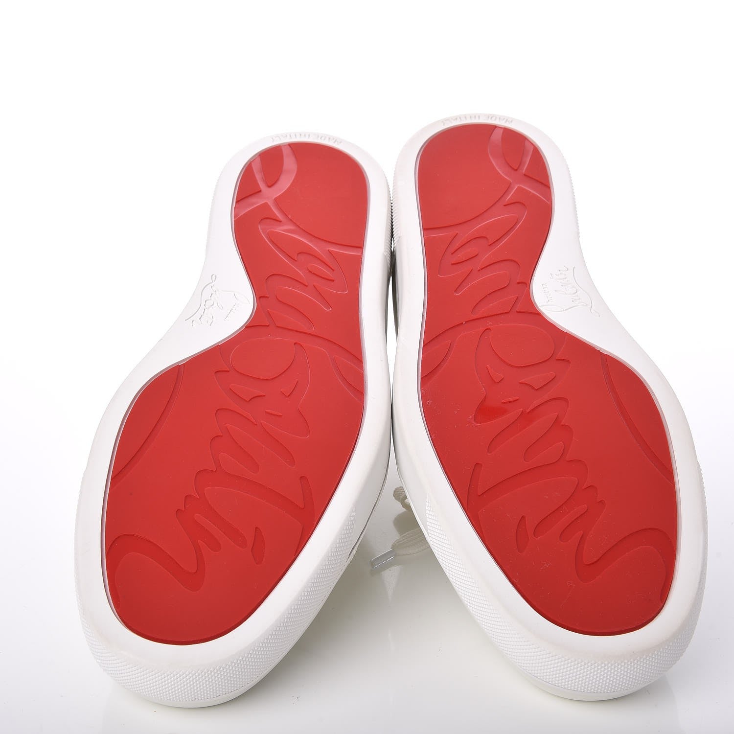 Christian Louboutin Calfskin Vieira Flat Sneakers 40 White 5 of 9