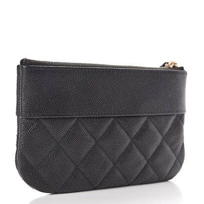 Chanel Caviar Quilted Small Vintage Mademoiselle Cosmetic Case Black 3 of 8