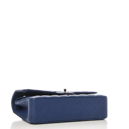 Chanel Caviar Quilted Medium Double Flap Dark Blue 5 of 8