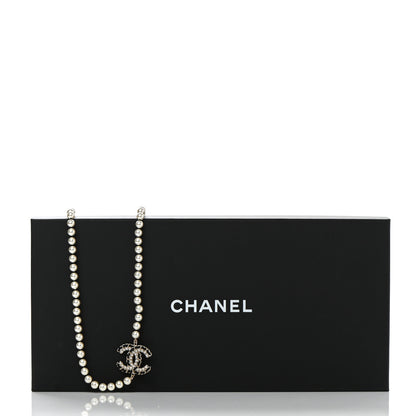 Chanel Pearl Lambskin CC Vintage Allure Necklace Gold 7 of 7
