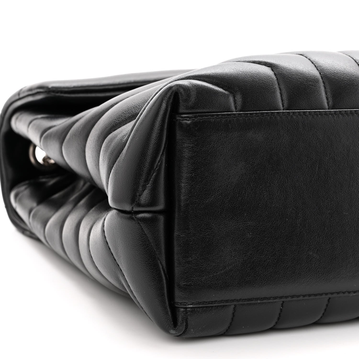 Saint Laurent Calfskin Y Quilted Monogram Medium Loulou Chain Satchel Black 8 of 12