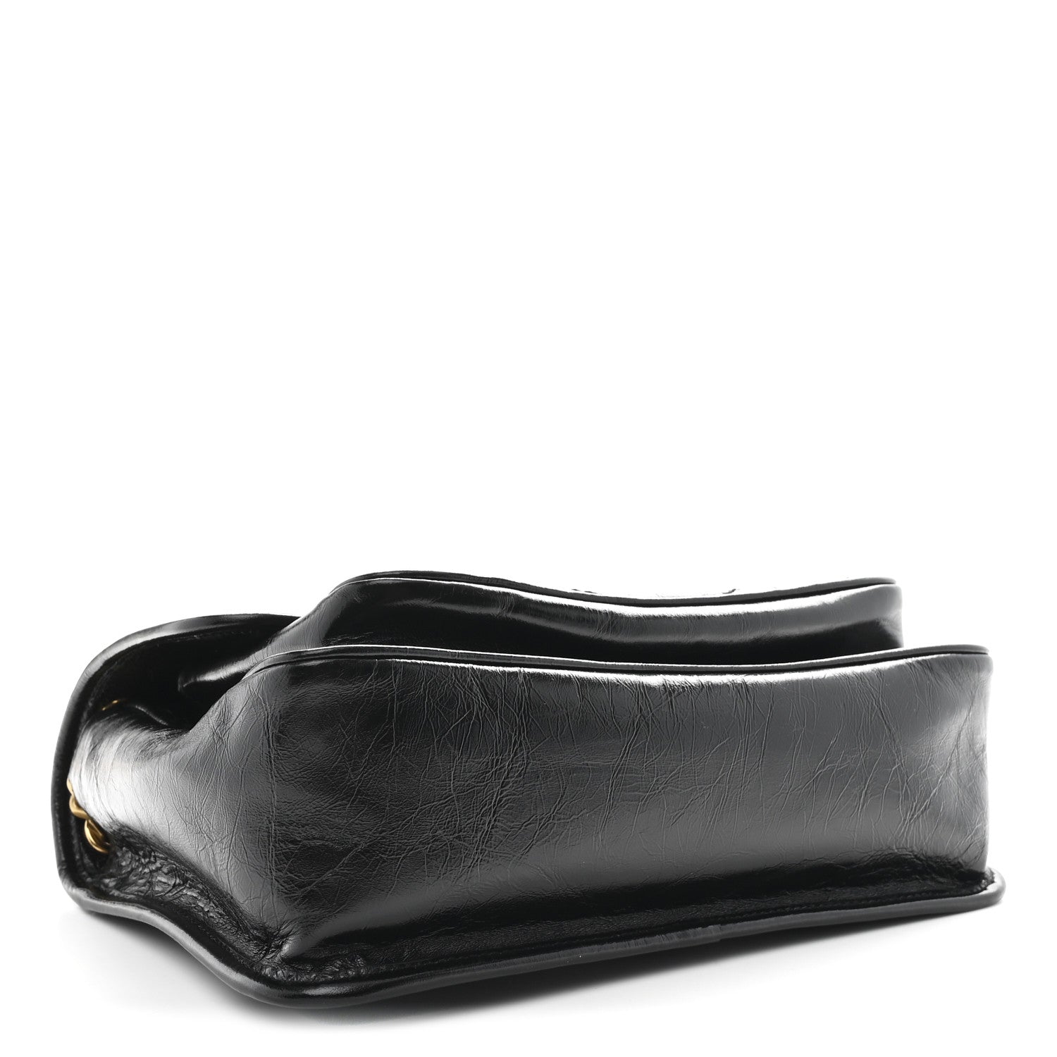 Saint Laurent Crinkled Calfskin Matelasse Monogram Medium Niki Chain Satchel Black 4 of 10
