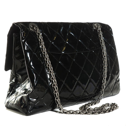 Chanel Vinyl Quilted XXL Reissue Flap Black 3 of 8