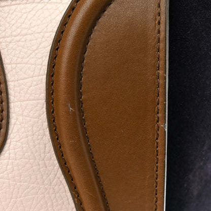 Celine Textured Calfskin Suede Tri-color Mini Luggage Cream 12 of 17
