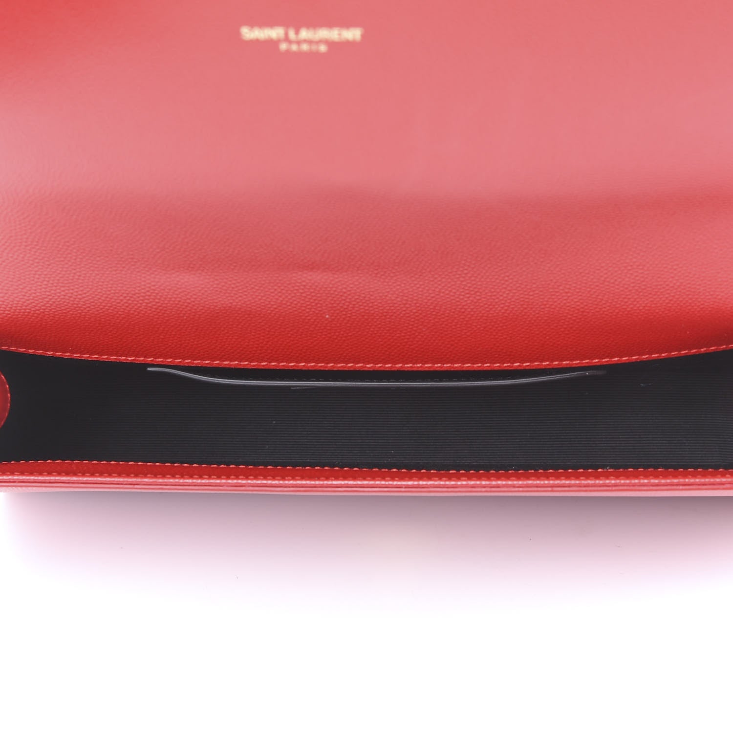 Saint Laurent Grain De Poudre Classic Monogram Cassandre Clutch New Red 4 of 11