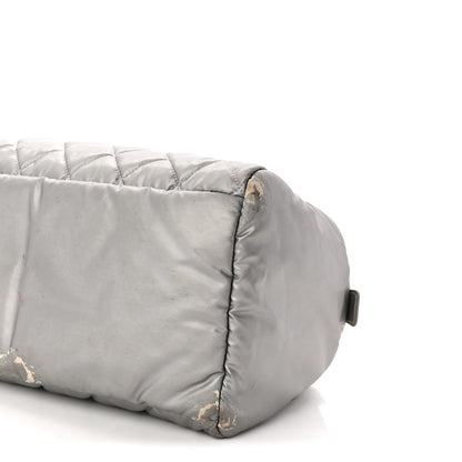 Chanel Nylon Coco Cocoon Zipped Tote Silver 10 of 13