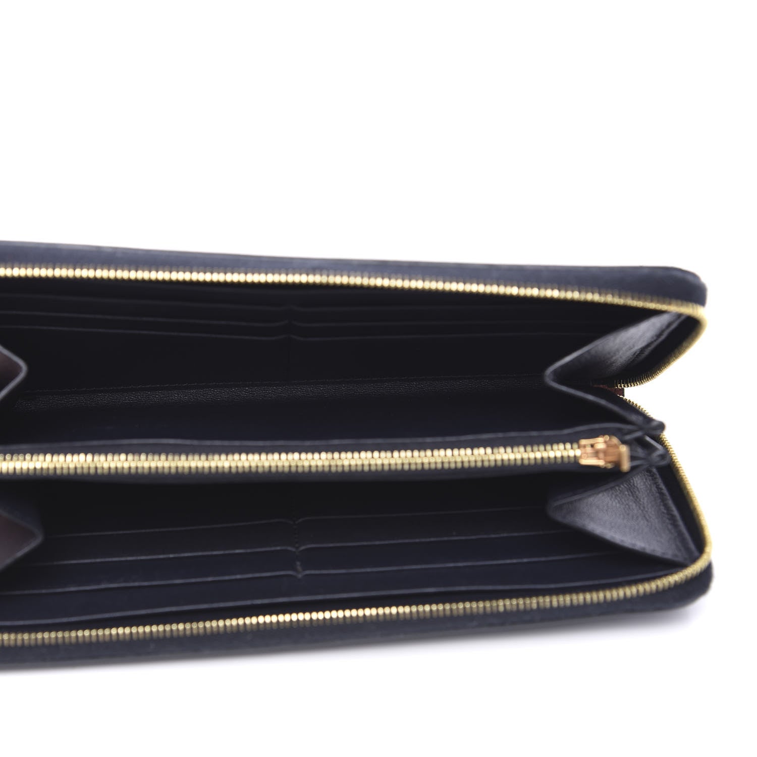 Celine Lambskin Large Zip Around Multifunction Wallet Navy Claycourt 4 of 10