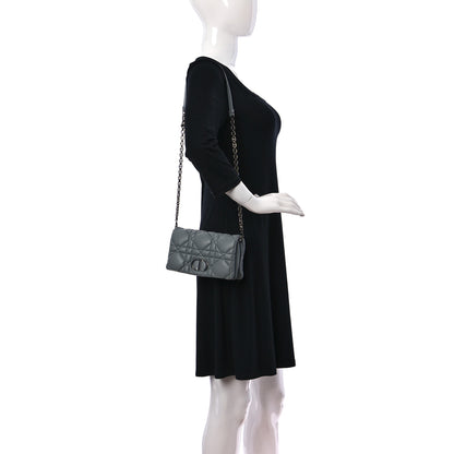 Christian Dior Calfskin Macrocannage Mini Caro Bag Grey 2 of 9