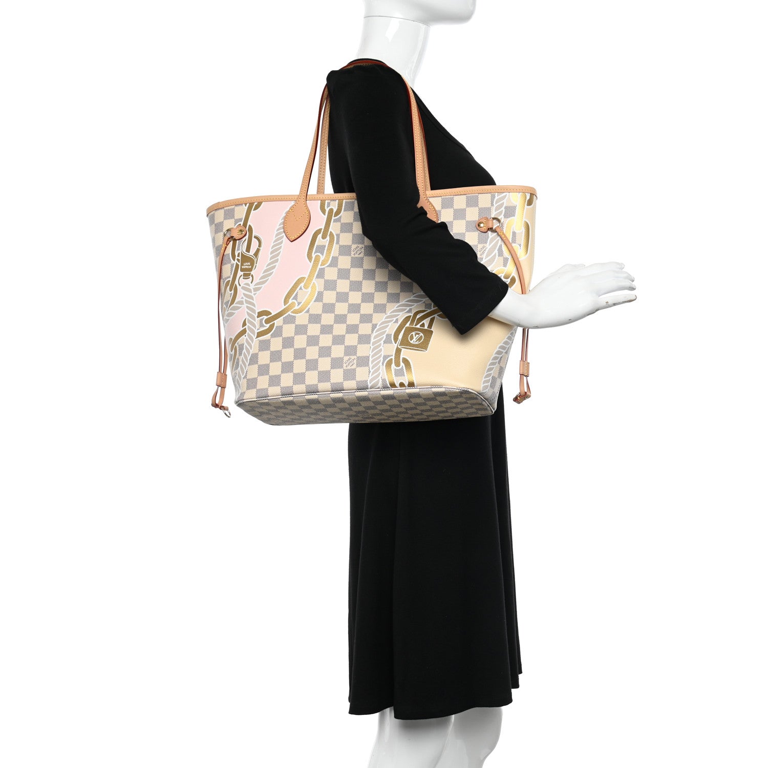 Louis Vuitton Damier Azur Nautical Neverfull MM 2 of 10