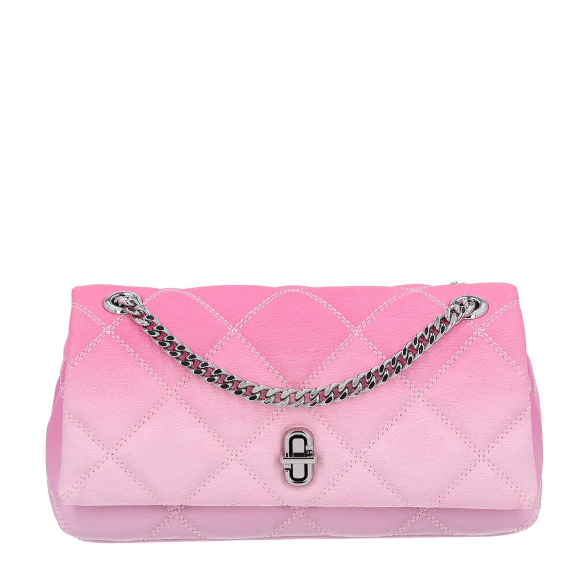 Marc Jacobs Quilted Dual Chain Small Shoulder Bag  Pink 1 of 10