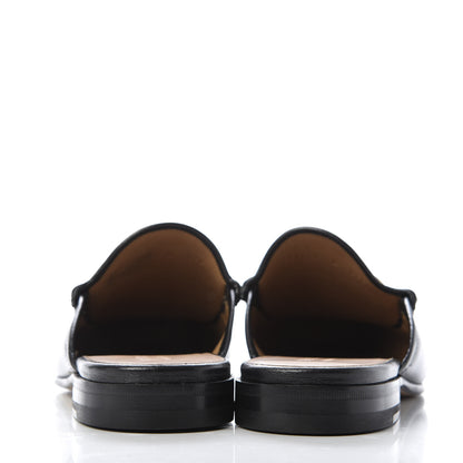 Gucci Goatskin Mens Horsebit Slippers 8 Black 6 of 10