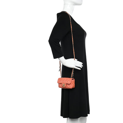 Chanel Patent Quilted Ginza 5th Anniversary Extra Mini Rectangular Flap Pink 2 of 16