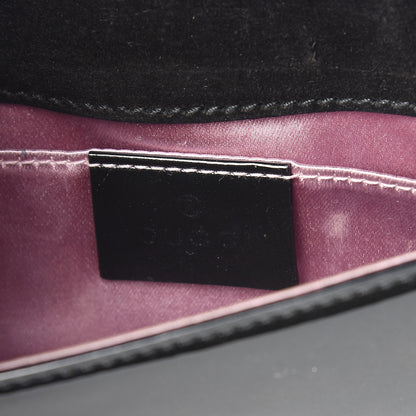 Gucci Patent Glitter Clutch Black 6 of 9