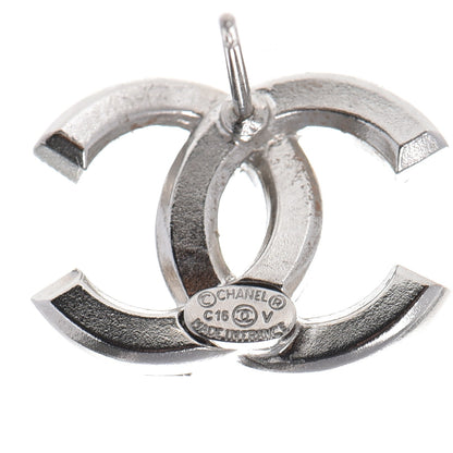 Chanel Baguette Crystal CC Earrings Silver 5 of 6