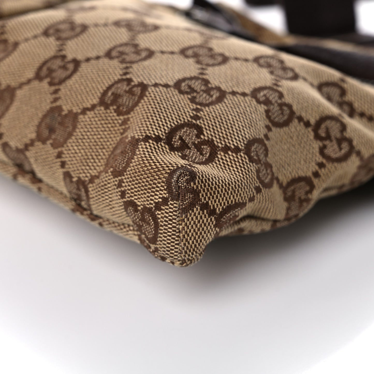 GG Plus Monogram Double Pocket Belt Bag Dark Brown