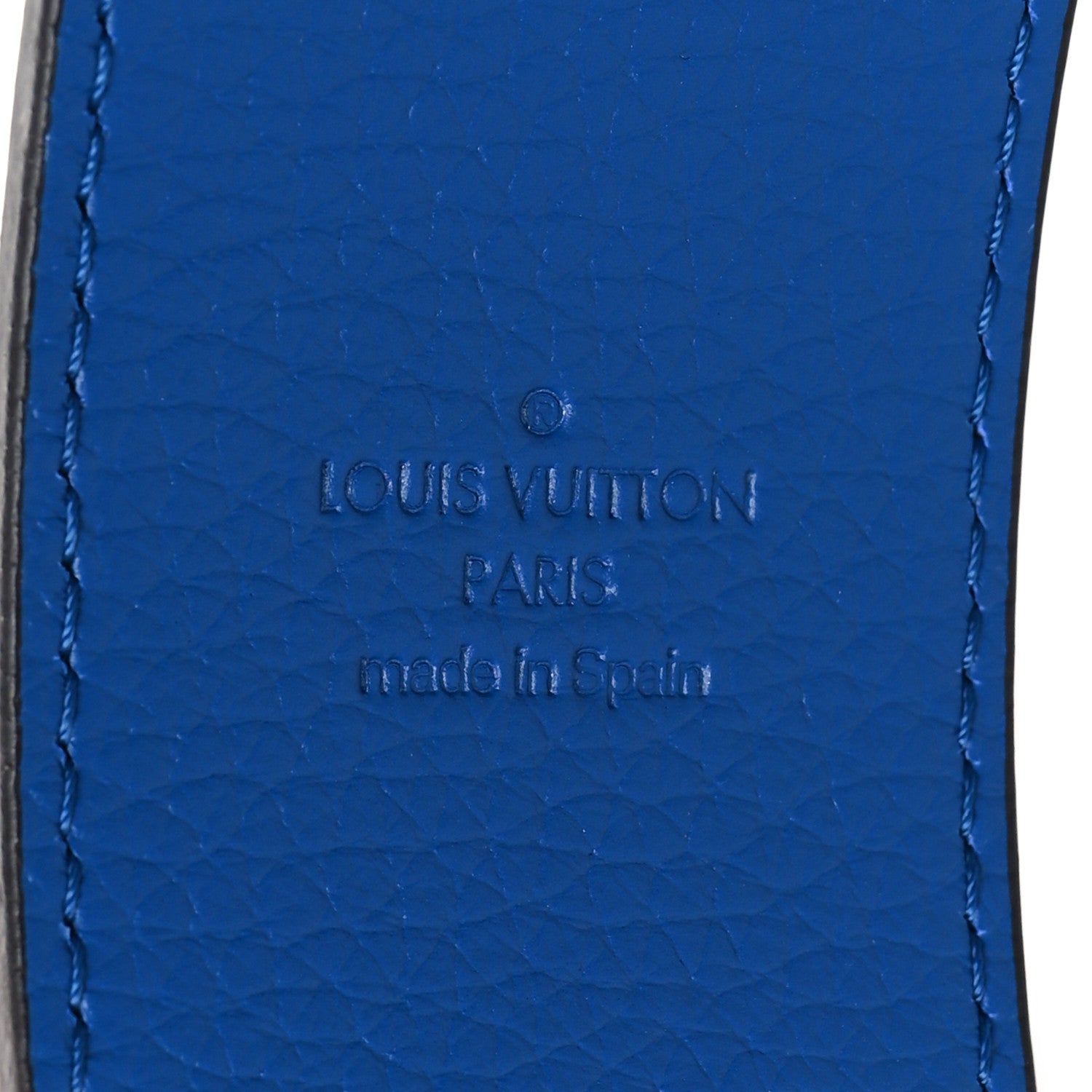 Louis Vuitton Taurillon Bandouliere Shoulder Strap Blue 4 of 4