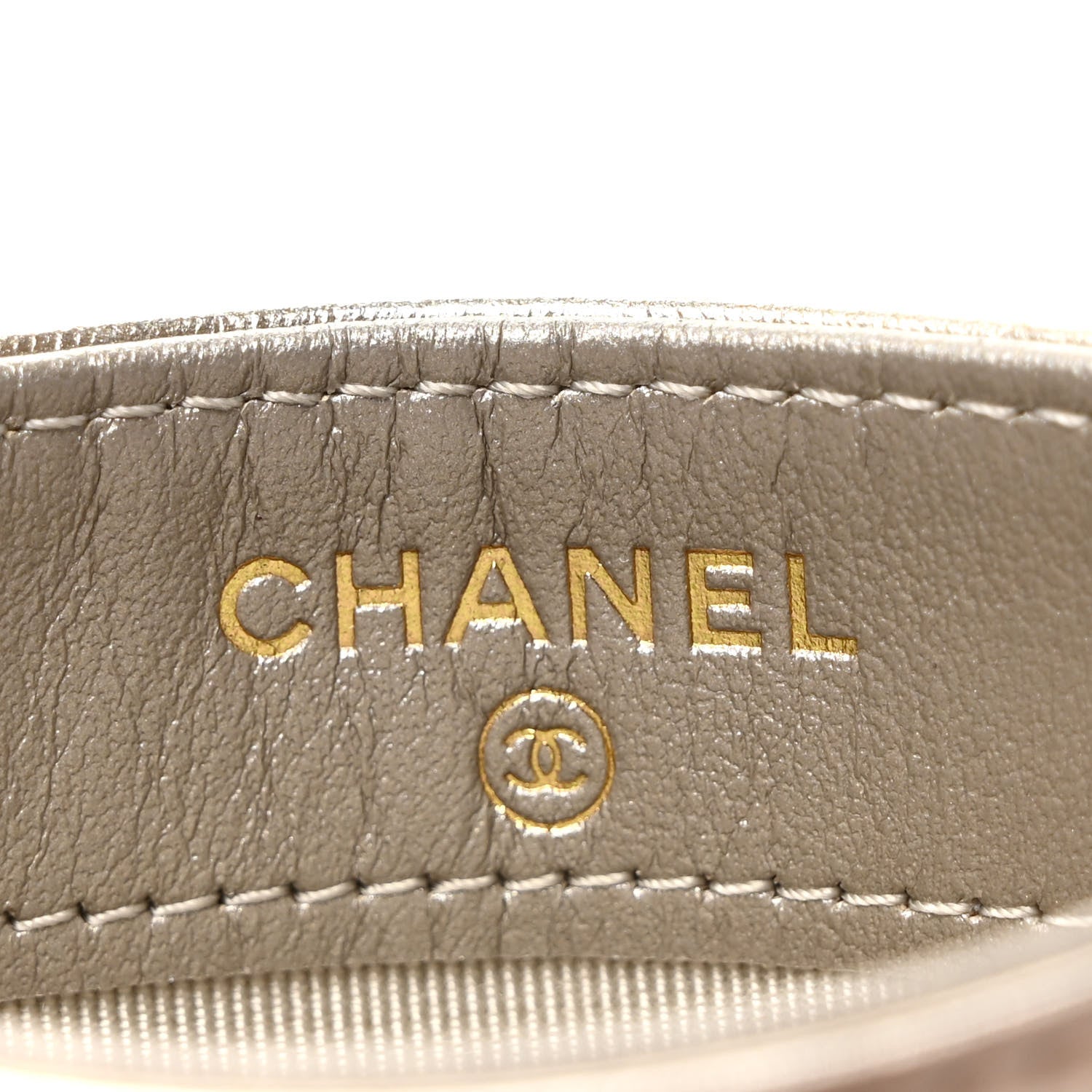 Chanel Metallic Aged Calfskin Quilted Reissue Card Holder Light Gold 6 of 7