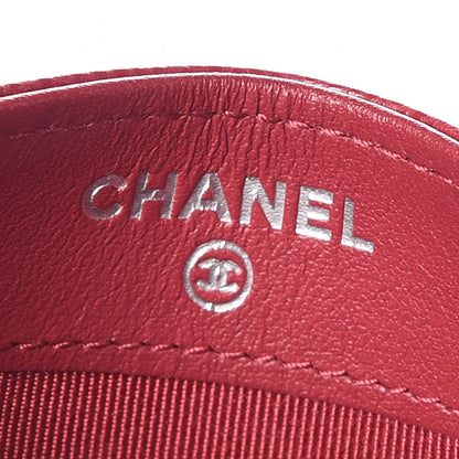 Chanel Caviar Quilted Card Holder Dark Pink 6 of 9